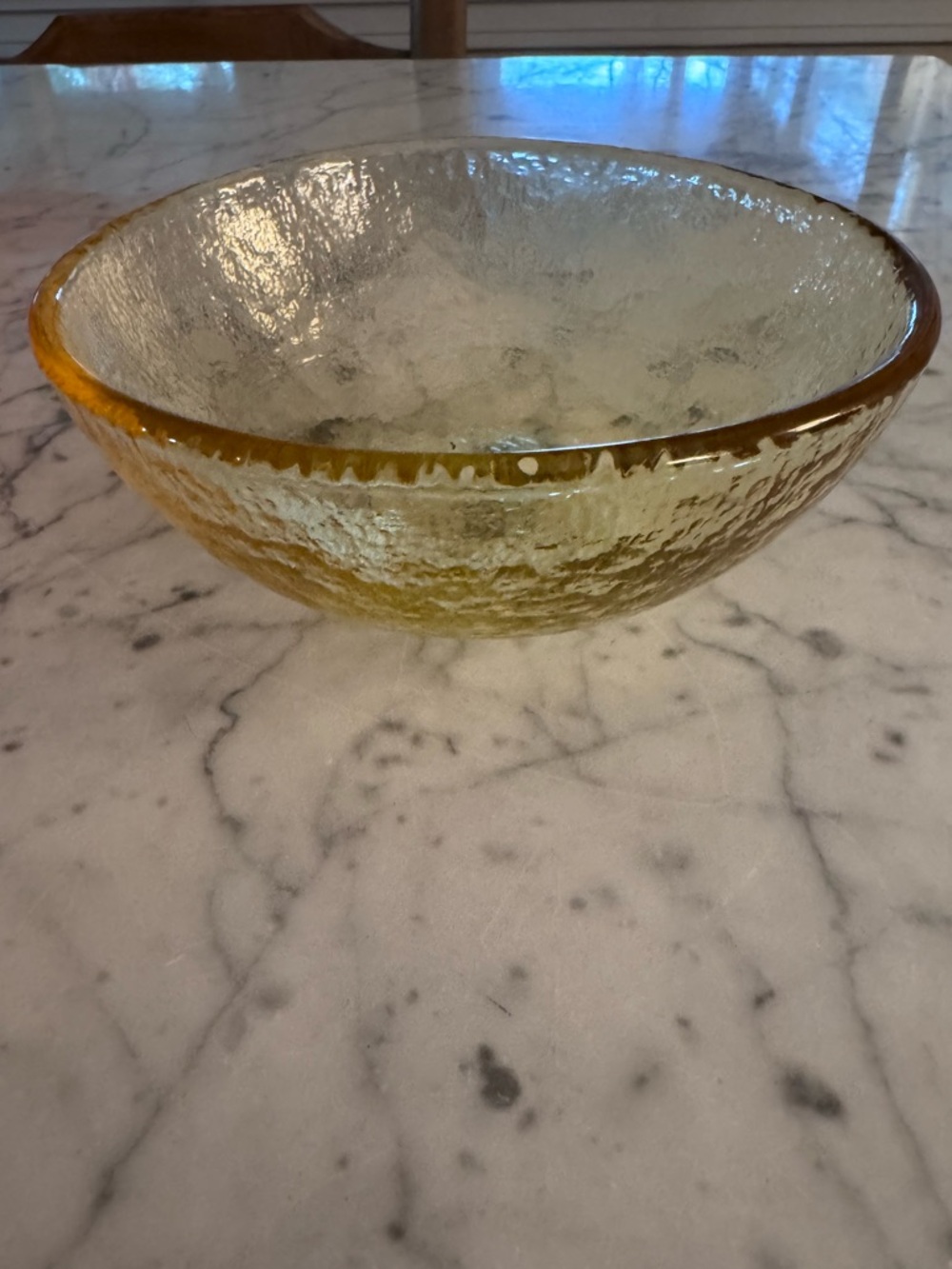 Fire and light citrus salad bowl, 6 inches, EUC